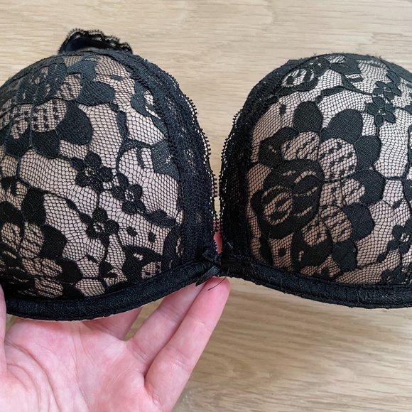 aerie Black Lace Push Up Bra - Picture 2 of 9